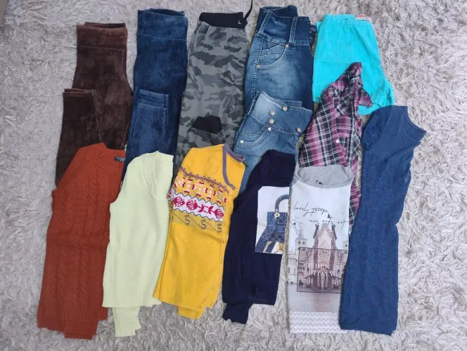 Lote de roupas femininas T P adulto 
