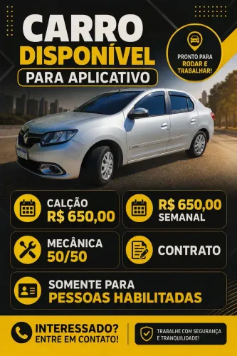 Alugo carro para aplicativo da Uber ou 99