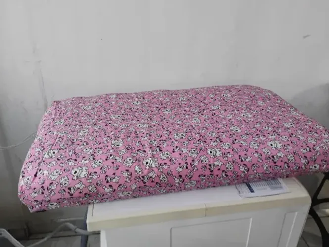 Caminha Pet 90x50x12cm Rosa + Comedouro Duplo Rosa +Brinquedos