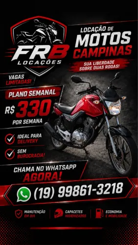 Aluguel de Motos para Trabalho e Aplicativos em Campinas