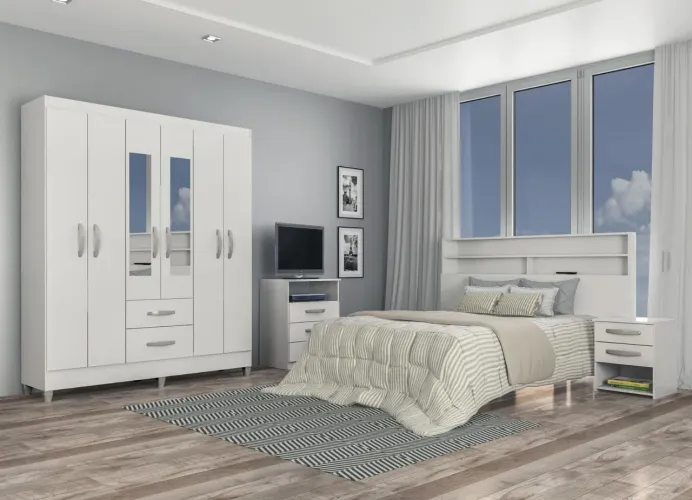 Guarda roupa 6 portas 2 gavetas novo a pronta entrega