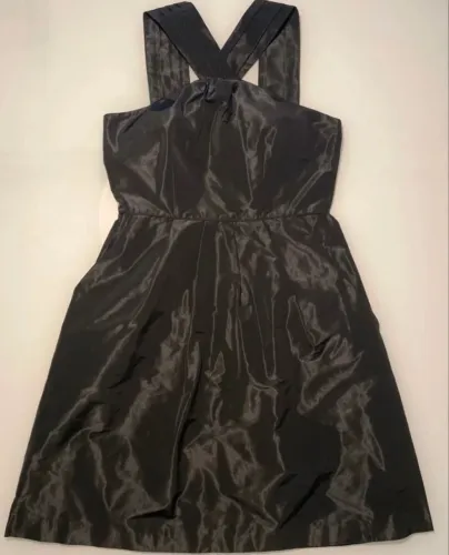Vestido Preto de Tafetá - Banana Republic