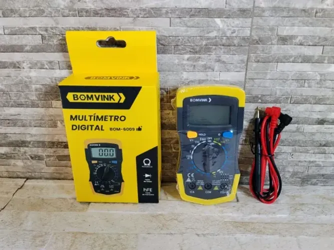 Multímetro Digital Profissional Cabo Multi Teste Luz e Bip