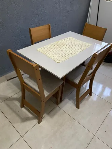 Mesa Karla 4 Cadeiras Na Promoção/Entrega É Montagem Grátis Loja RL Moveis 