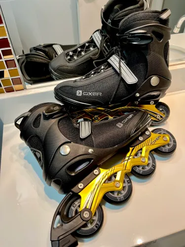 patins inline oxer 42 - abec 7 preto