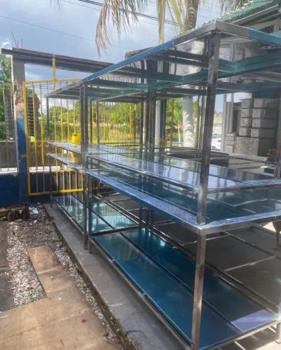 Mesa INOX  com Paneleiro NOVA