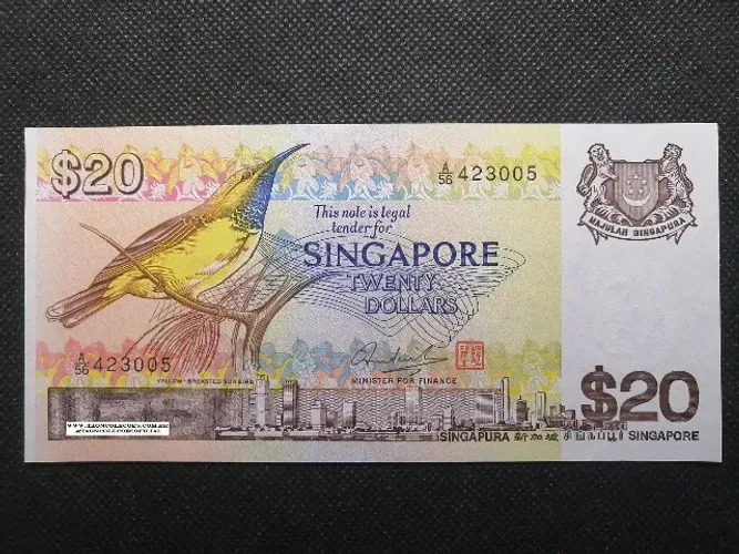 PICK-12 - SINGAPURA 20 DOLLAR DE ND (1979) - SOB/FE - Nº A56 423005