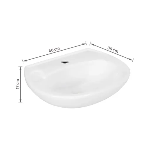 Lavabo de granito sintético (0,46 m.)