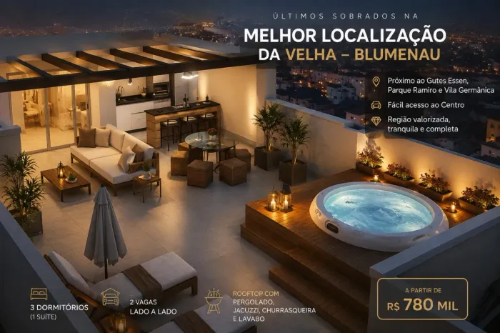 Últimos Sobrados de Alto Padrão na Melhor Localização da Velha Blumenau