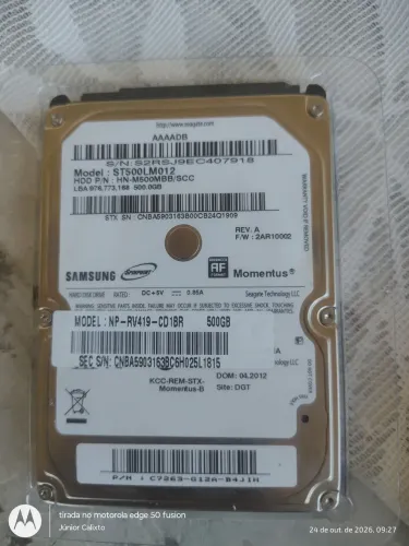 HD de notebook (Samsung 500gb)
