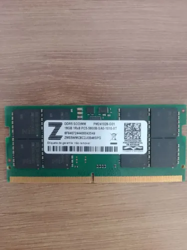 Memoria Note Zilia 16gb Ddr5 5600mhz Zms5wmc8c2j0a46spg Dell