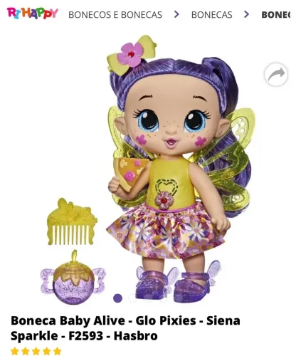 Boneca baby Alive Glo Pixie