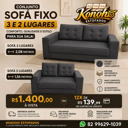 Sofá 3 e 2 lugares
