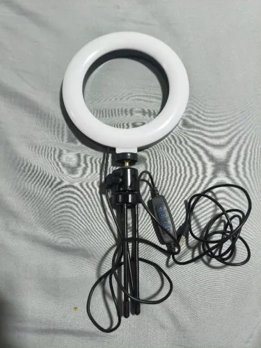 Ring Light de Mesa com Tripé - 3 Tons de LED (Perfeito para Vídeos/Make)