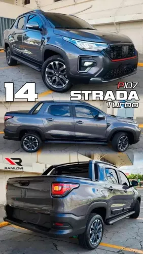 Rodas aro 14 Fiat Strada Turbo grafite com diamantado 4x98 novas