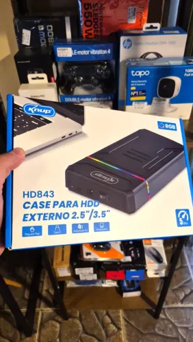 Case HD externo 2,5 e 3,5 para PC, novo, lacrado, com garantia!