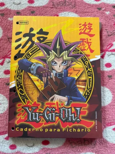 bloco fichário yugi oh 1996 vintage anos 2000 papelaria