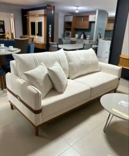 Estofado fixo kazu + 2 poltronas de brinde direto da fábrica