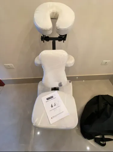 Cadeira de Massagem Portátil Dobrável Tander - Branca (Usada)
