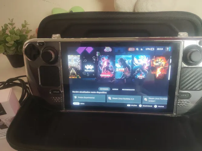 Steam deek LCD 1TB zerado com analógico HALL EFFECT os originais tá guardado