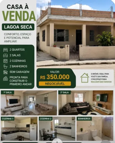 Vendo Casa em Lagoa Seca Paraíba 