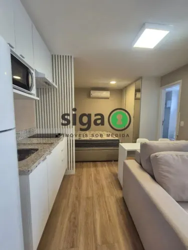 Studio mobiliado para Locação no Itaim Bibi com Vaga de Garagem.