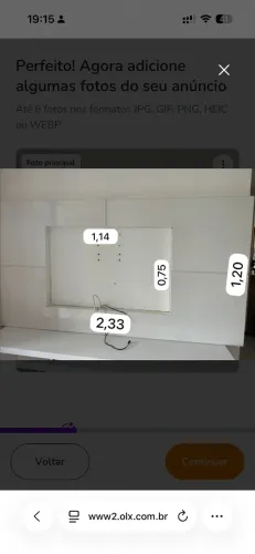 Painel para tv em mdf branco