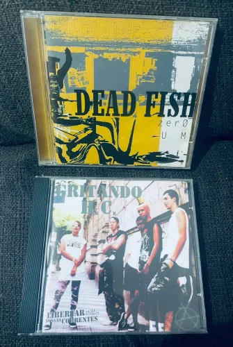 Kit 2 CDs Hardcore Nacional - Dead Fish (Zero e Um) + Gritando HC