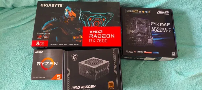 PC GAMER RYZEN 5 5500, 32GBRAM, PLACA DE VIDEO RX 7600 OC 8G