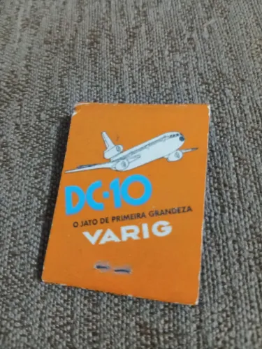 caixinha de fósforos antiga do DC-10 da Varig Única no site