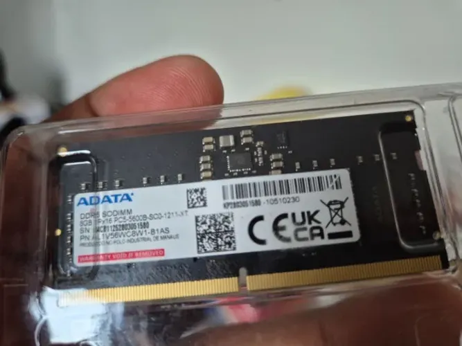 Memória RAM para Notebook ADATA 8GB DDR5 5600MHz (PC5-5600B) 1Rx16 SODIMM