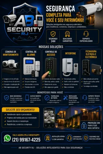 Manutenção e Instalação SEGURANÇA ELETRÔNICA (câmeras / Interfone / controle de acesso)