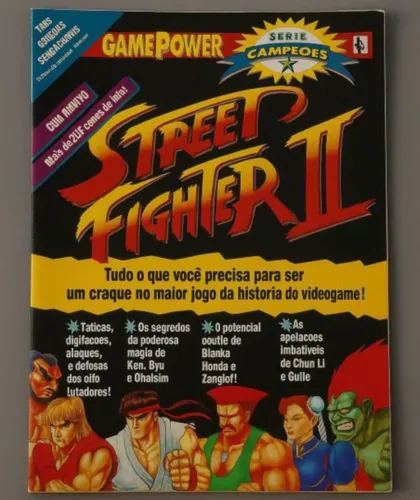 Revista GamePower Street Fighter II + Pôster Original - Raridade Colecionador