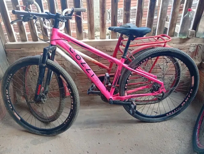bicicleta colli rosa