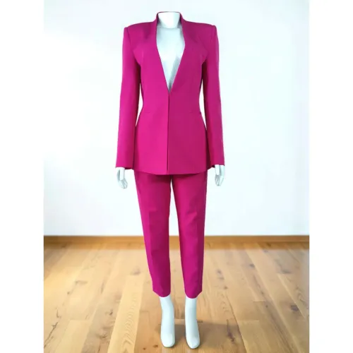 Conjunto alfaiataria Zara blazer e calça rosa Tam P