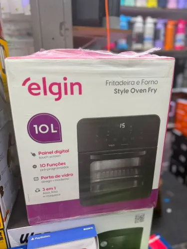 Fritadeira E Forno Air Fryer Oven Elgin 10L Painel Digital 3 em 1