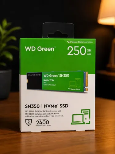 SSD WD Green SN350 250GB NVMe - Novo e Lacrado