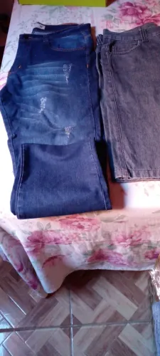 Calça jeans laycra 44 masculina bermuda 44