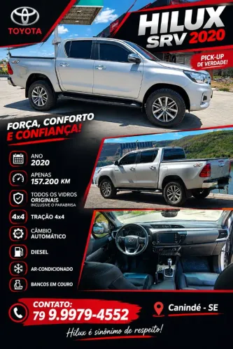 Toyota Hilux CD SRV 4X4 2.8 TDI Diesel Aut. 2020