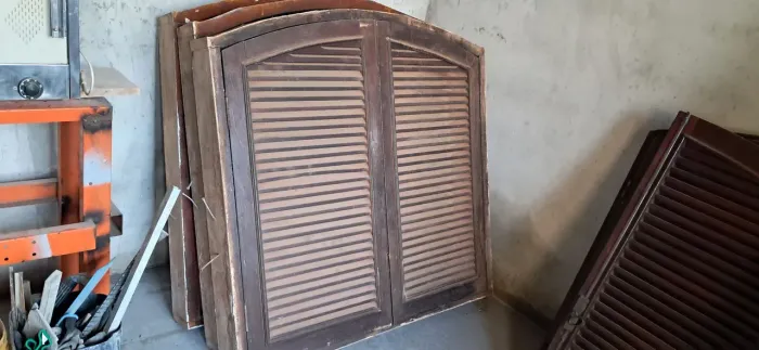 Janela madeira maciça peroba 