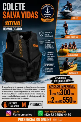 Coletes salva vidas menos que preco de custo anapolis go