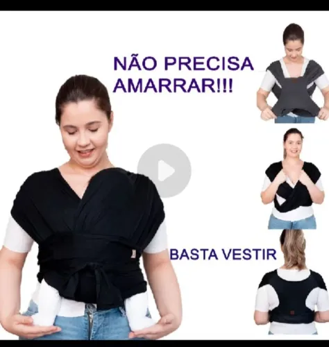 SLING DE VESTIR, LITTLE BENI, CANGURU CARREGADOR DE BEBÊ, WRAP SLING