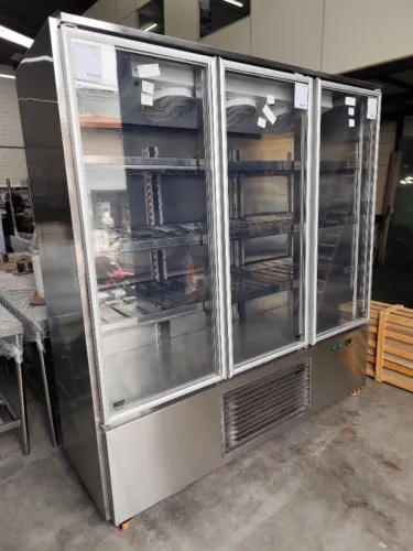 expositor freezer inox 3 portas alta capacidade 