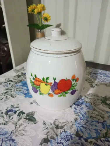Pote porcelana antigo santa rosa pedreira 17 cm