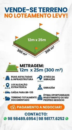 Vendo terreno no loteamento Levy Sampaio