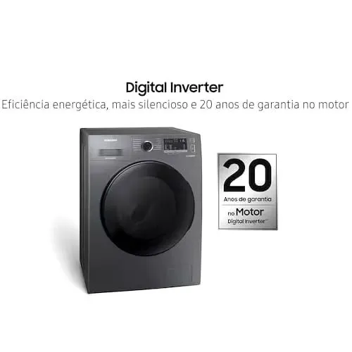 LAVA E SECA SAMSUNG WD11A NOVA C/NOTA FISCAL Ecobubble Wi-Fi WD11T504DBX Inverter 220V
