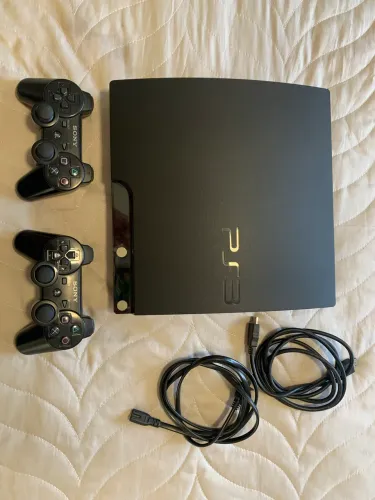Ps3 Slim 120 GB - 2 controles - 120 jogos originais