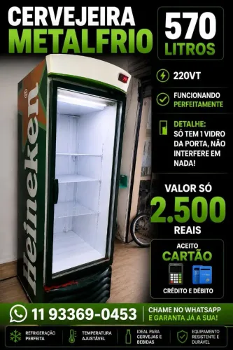 Cervejeira 570 litros Funcionando perfeitamente só 2.500 no estado da foto