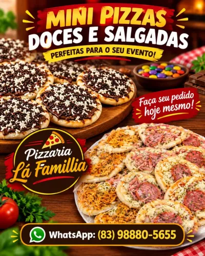 Mini pizza pra eventos 