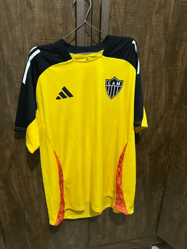 Camisa Atlético Mineiro Treino 25/26 - Torcedor Adidas Masculina - Amarela e preta